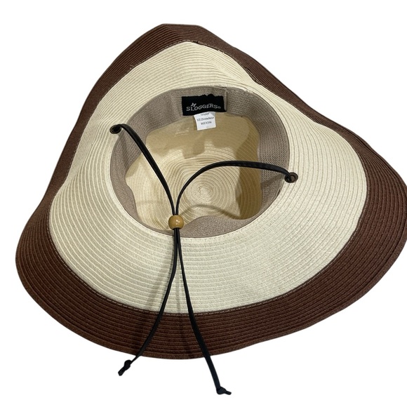 Sloggers Wide Brimmed Sun And Gardening Hat Cream Brown SZ M 22 1/2” - Picture 2 of 4